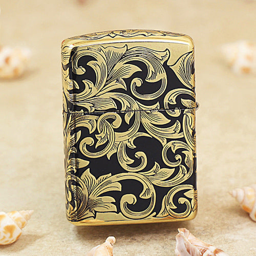 Zippo Obsidian & Gold Botanical Elegance - 162-DS10
