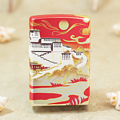 Zippo Hue Decorated Monk and Potala Palace in Tibet - CS22