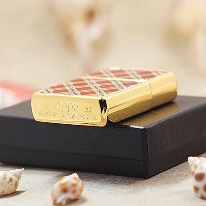 Zippo Double-Sided Diamond Pattern (Red) - JP13