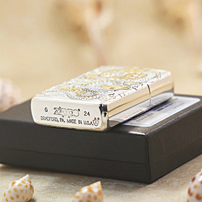 Zippo 'Dragon Brings Wealth' Intricate Carve - DS110