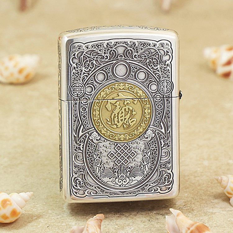 Zippo Dual-Finish 'Fortune Pixiu' Bamboo Box Version - 162-DS51