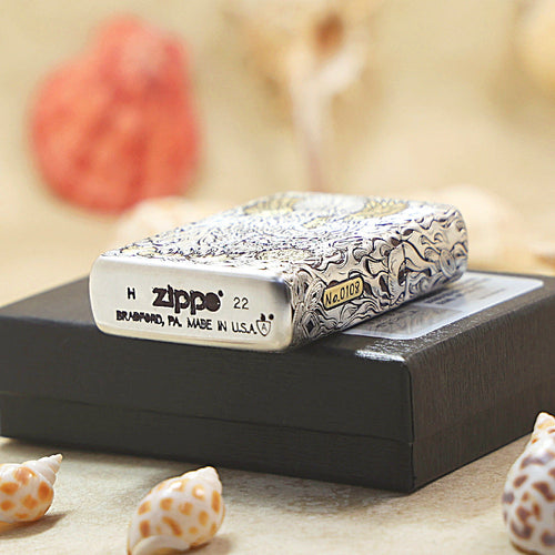 Zippo Dual-Finish Pixiu Prosperity Version (Deluxe Leather Box) - 168-DS17