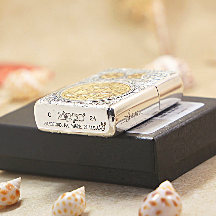 Zippo 'Eight Treasures' Intricate Carve - DS104