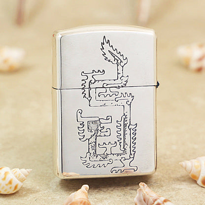 Zippo Embossed Enamel 'Prosperous Dragon' Argent-Layered - 162-DS62