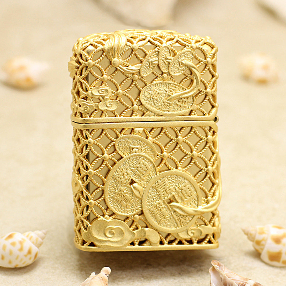 Zippo Gold-Layered 'Money Toad' Case - 205-DS58