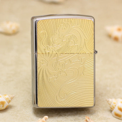 Zippo Gold Plate Double-Sided Serpent Medallion - JP65
