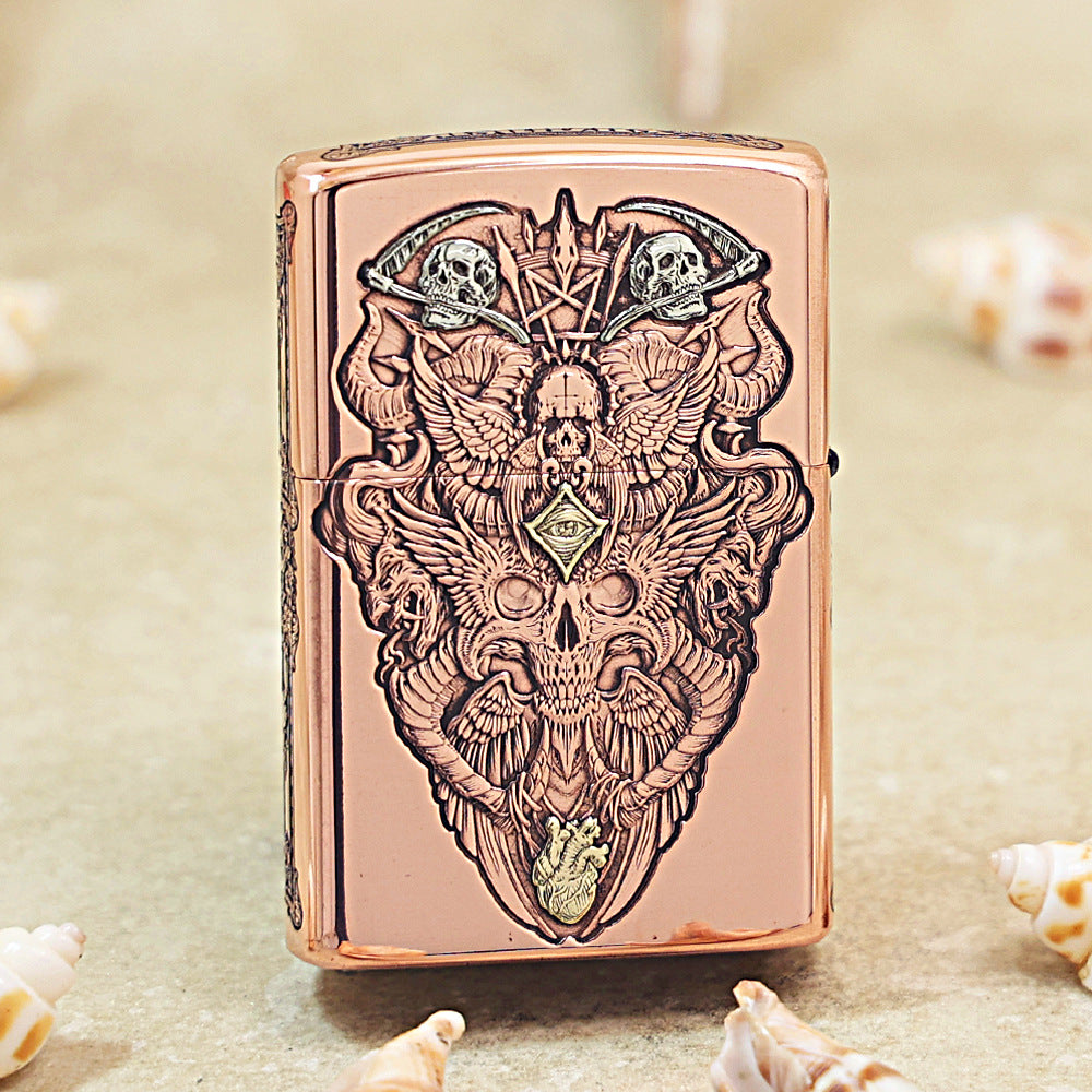 Zippo Solid 3d-embossed Copper Finish Sword of Judgment and Crucifix - CM18