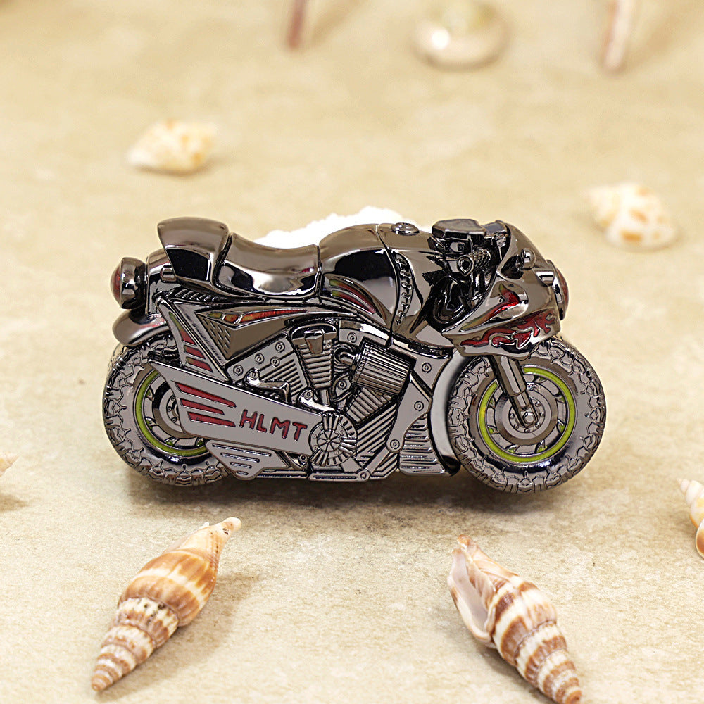 Zippo Solid 3d-embossed Dark Finish Motorcycle Figurine Case Bundle - CM11