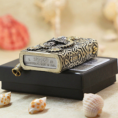 Zippo Solid 3d-embossed Embellished Protector Angel and Celtic Knotwork - CM07