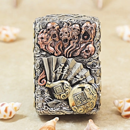 Zippo Solid 3d-embossed Embellished Zhong Kui Demon Slayer - CM03