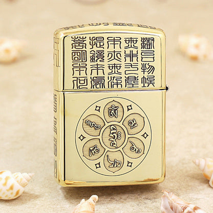 Zippo Premium Shine Bronze Intricate Chiseled Seated Tathagata Shakyamuni - CC159