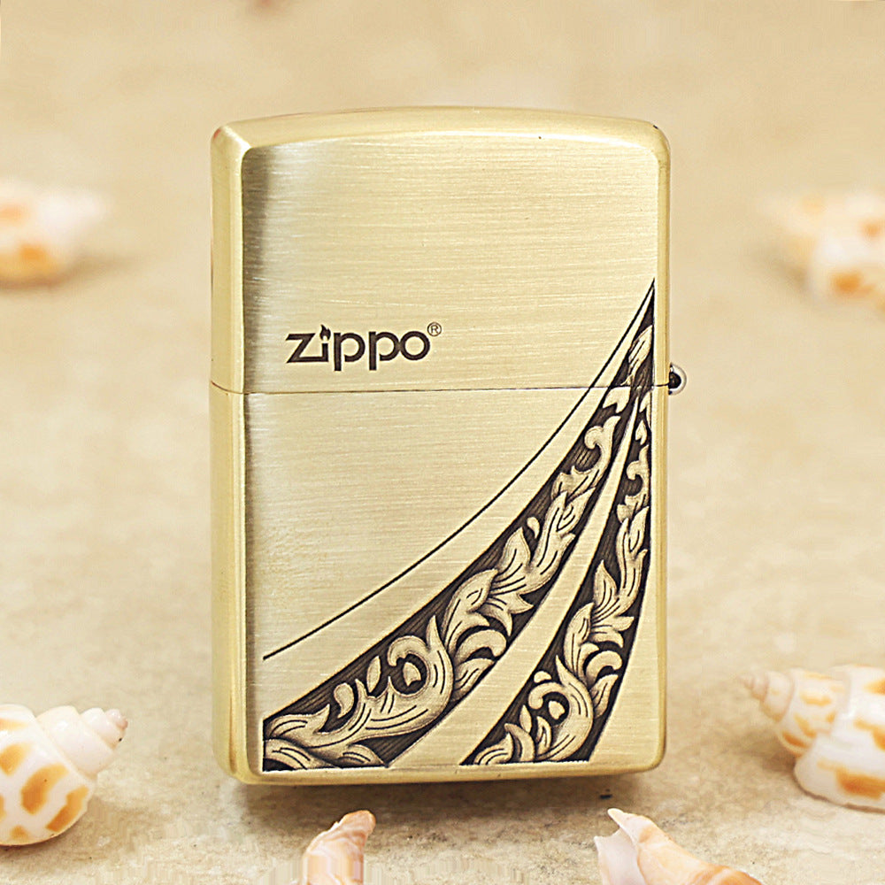 Zippo Premium Shine Bronze Double Arc Scrollwork - CC98