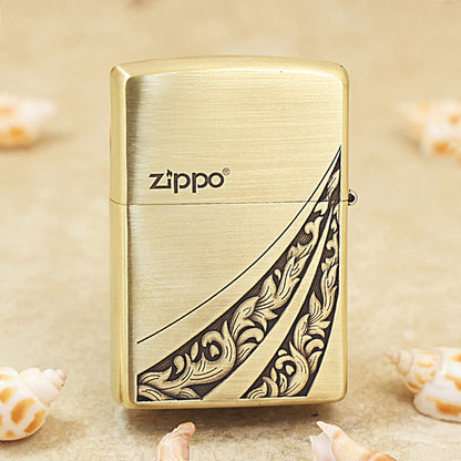Zippo Premium Shine Bronze Double Arc Scrollwork - CC98