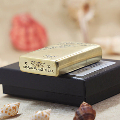 Zippo Premium Shine Bronze Double Arc Scrollwork - CC98