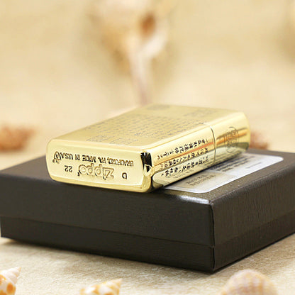 Zippo Premium Shine Bronze Chiseled Preface to the Orchid Pavilion Poems - CC154