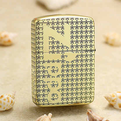 Zippo Premium Shine Bronze Chiseled Star Field Pin-Up Maiden - CC134