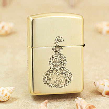 Zippo Premium Shine Bronze Five Blessings Descend - CC90