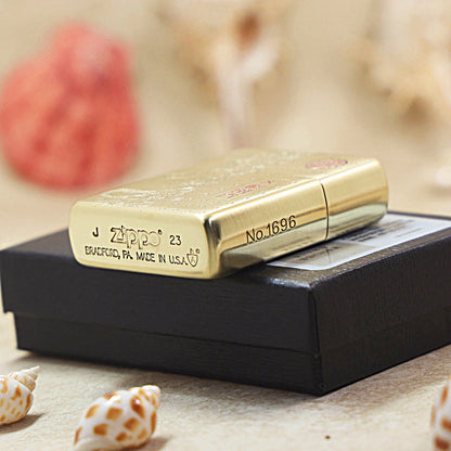 Zippo Premium Shine Bronze Five Blessings Descend - CC90