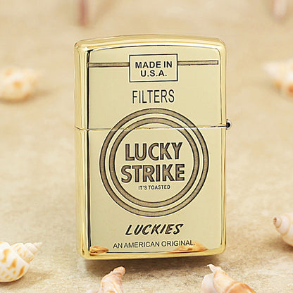 Zippo Premium Shine Bronze Lucky Strike Filters - CC97