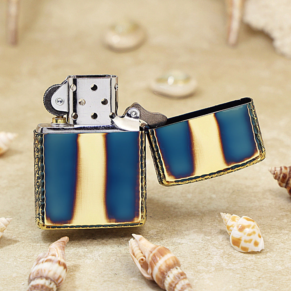 Zippo Limited Version Botanical Border Blue Fume Finish - JP42