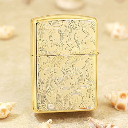 Zippo Limited Version Gold Plate Double-Sided Arabesque - JP47