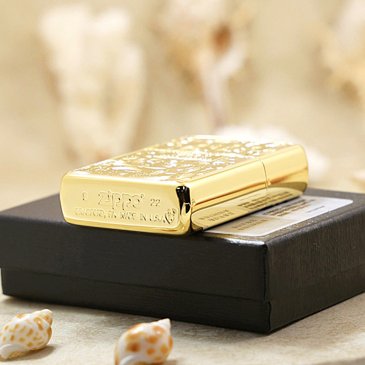 Zippo Limited Version Gold Plate Double-Sided Arabesque - JP47