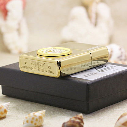 Zippo Polished Bronze Tiger Medallion - DS151