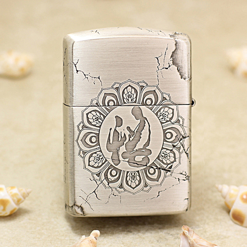 Zippo Argent-Layered 'Enlightenment Buddha' with Gold Accents - DS149
