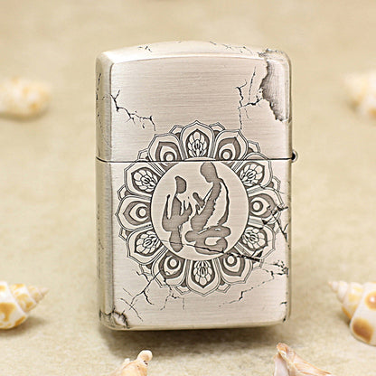 Zippo Argent-Layered 'Enlightenment Buddha' with Gold Accents - DS149