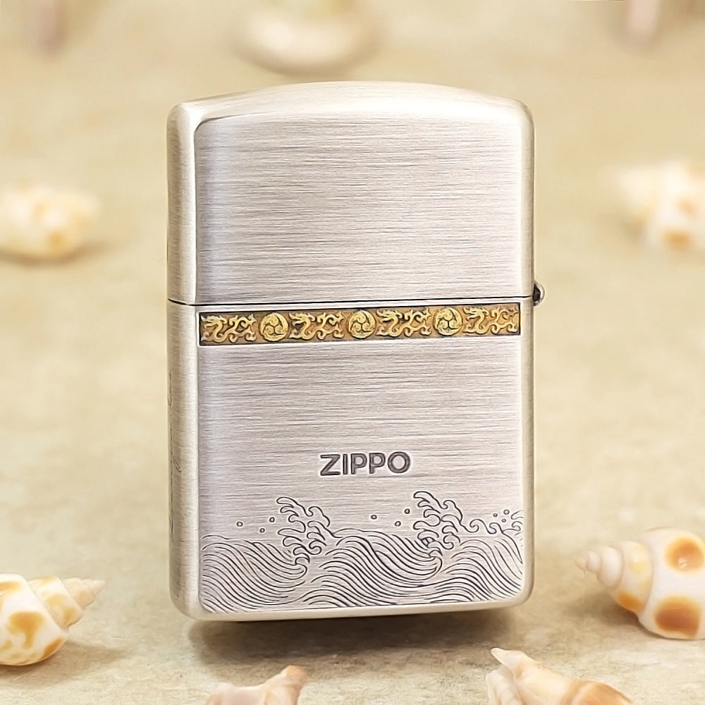 Zippo 'Silver-Layered Flood Serpent Into the Sea' - 162-DS56