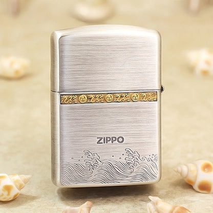 Zippo 'Silver-Layered Flood Serpent Into the Sea' - 162-DS56
