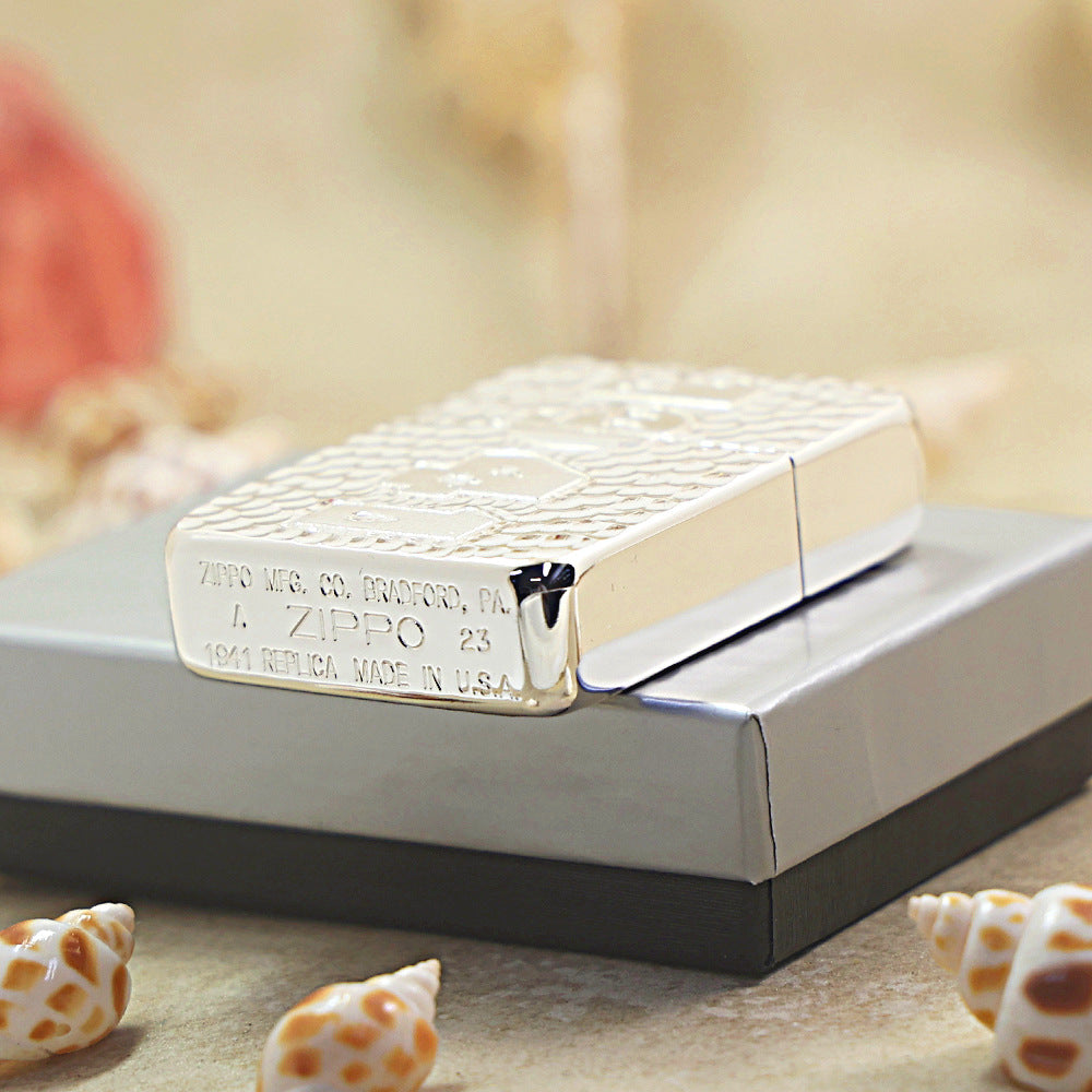 Zippo Argent-Layered 'Meteor Crater' - 1941-DS84