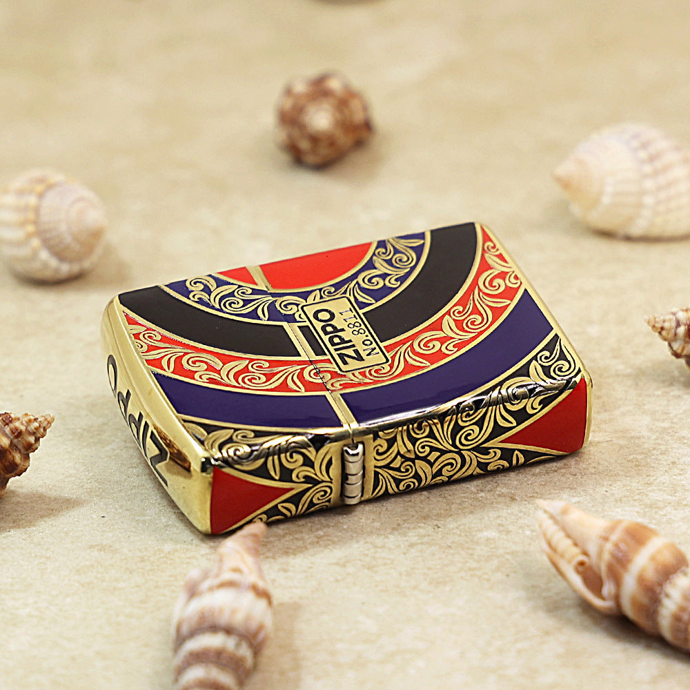 Zippo Argent Matte Hue Decorated Rising Sun - CS25