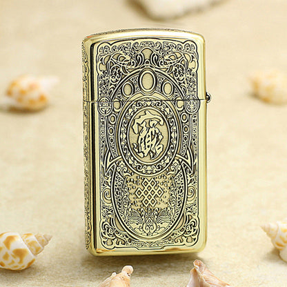 Zippo Slim Vintage Bronze Riches-Attracting Pi Xiu - CC50