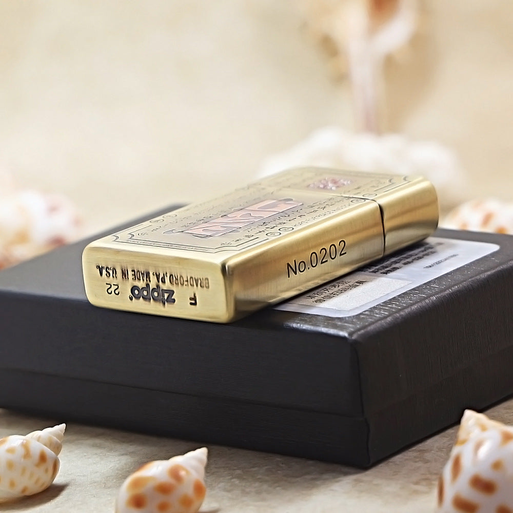 Zippo Slim Vintage Copper Inlay Going Ashore - CC53