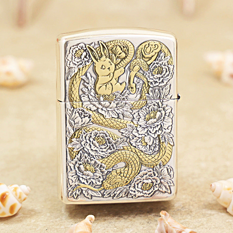 Zippo Two-Finish 'Five Coins & Spirit Serpent' - 168-DS88