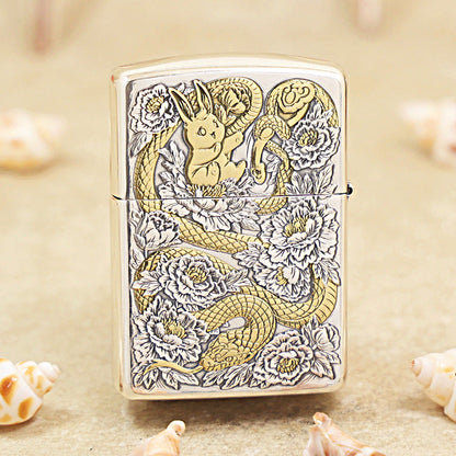 Zippo Two-Finish 'Five Coins & Spirit Serpent' - 168-DS88
