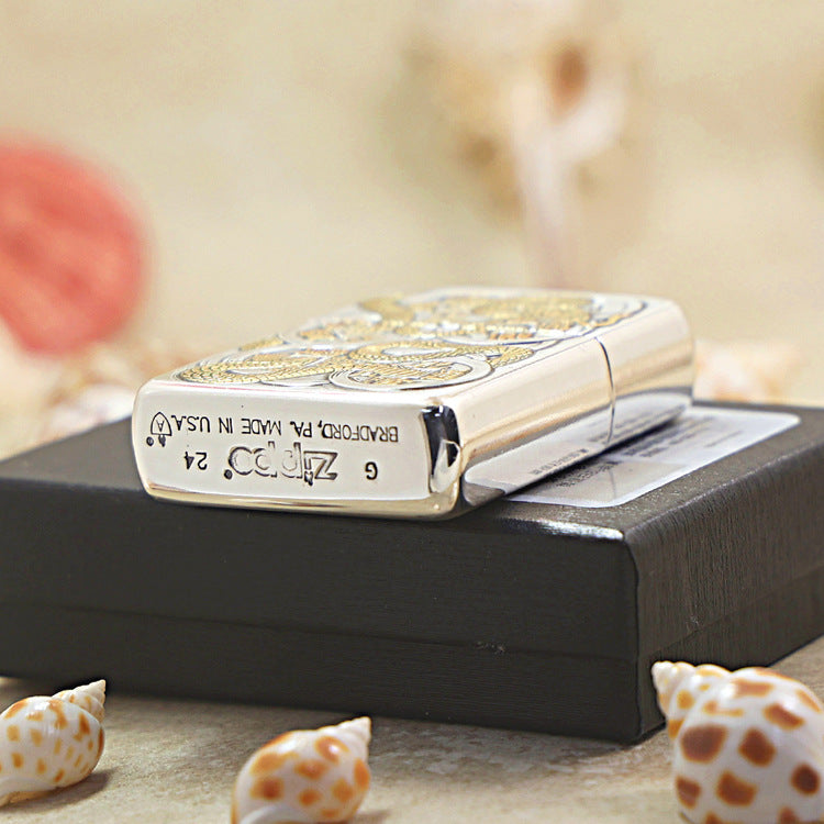 Zippo Two-Finish 'Five Coins & Spirit Serpent' - 168-DS88