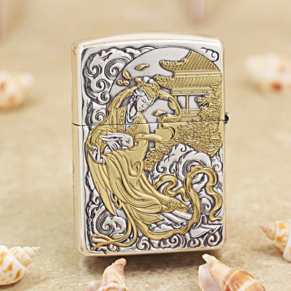 Zippo Zhu Bajie (Pigsy) Exorcising Demons Two-Finish Intricate Carve - DS112
