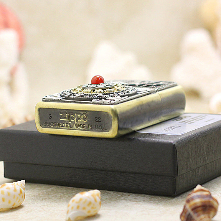 Zippo Zodiac Nine-Palace Lucky Compass (Red Turquoise) - DS59